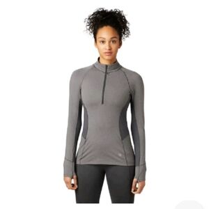 Mountain Hardwear Women's Gray Half-Zip Athletic Jacket Size XS